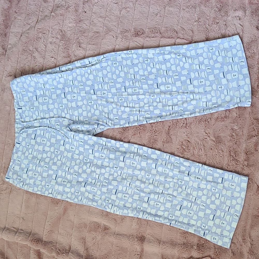 Talbots Light Weight Coffee/Tea Print Pajama Pants (S)